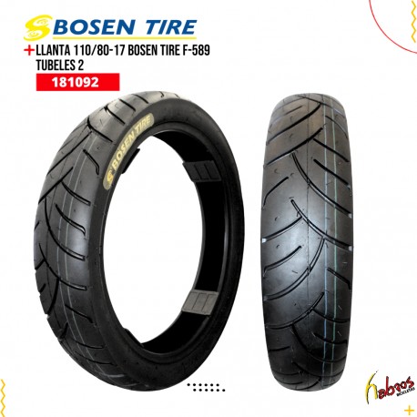 (181092) LLANTA 110/80-17 BOSEN F-589 TUBELES 2