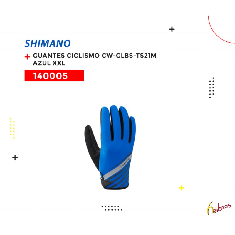 (140005) GUANTES DE CICLISMO CW-GLBS-TS12M  COLOR: AZUL TALLA:  XXL  SHIMANO