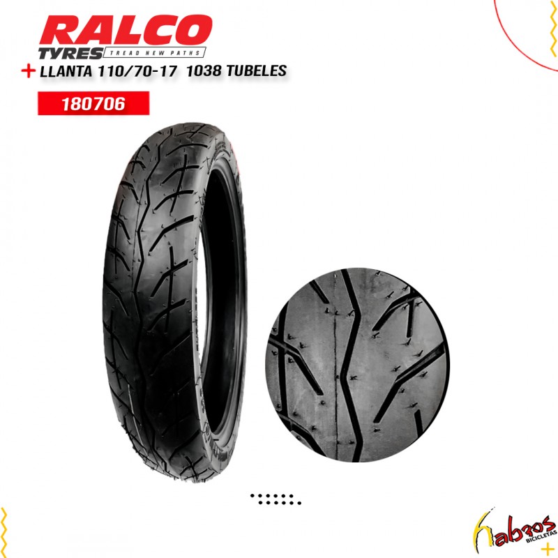 (180706) LLANTA 110/70-17 RALCO 1038 TUBELES