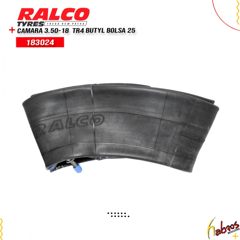 (183024) CAMARA 3.50-18 RALCO TR4 BUTYL BOLSA 25