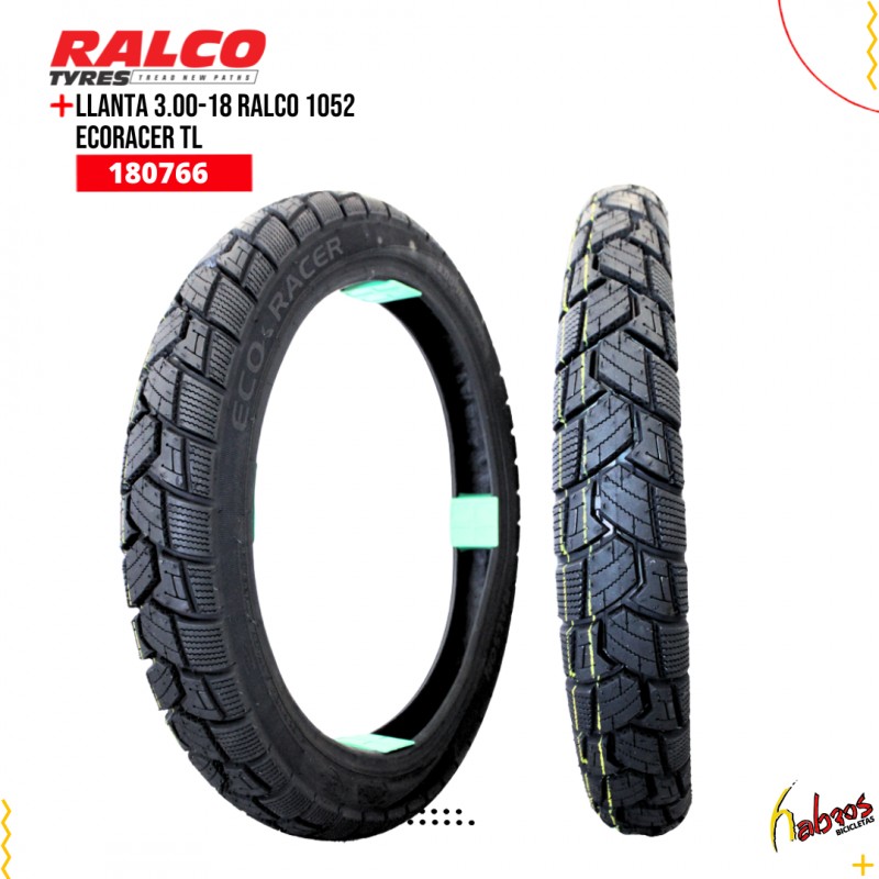 (180766) LLANTA 3.00-18 RALCO 1052 ECORACER TL