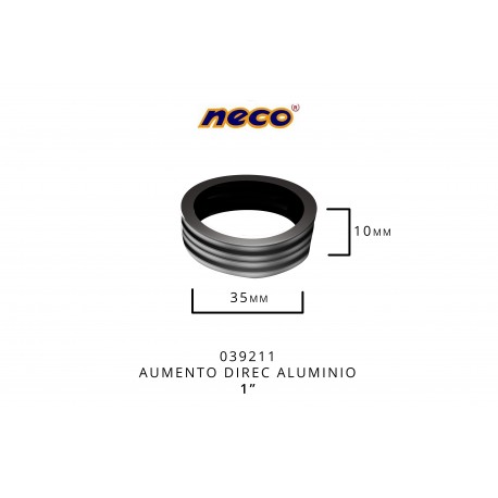 (039211) ESPACIADOR DE DIRECCION 1-1/8 ALUMINIO 32M, ALTURA 5M NECO