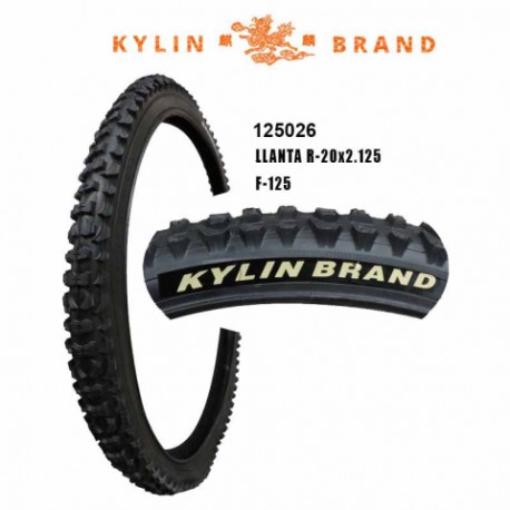 (125026) LLANTA 20X2.125 KYLIN F-125 NEGRO 50